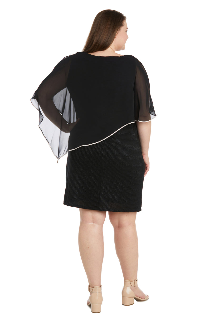 Cocktail Dresses Short Plus Size Poncho Dress Black