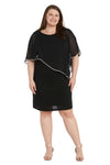 Cocktail Dresses Short Plus Size Poncho Dress Black