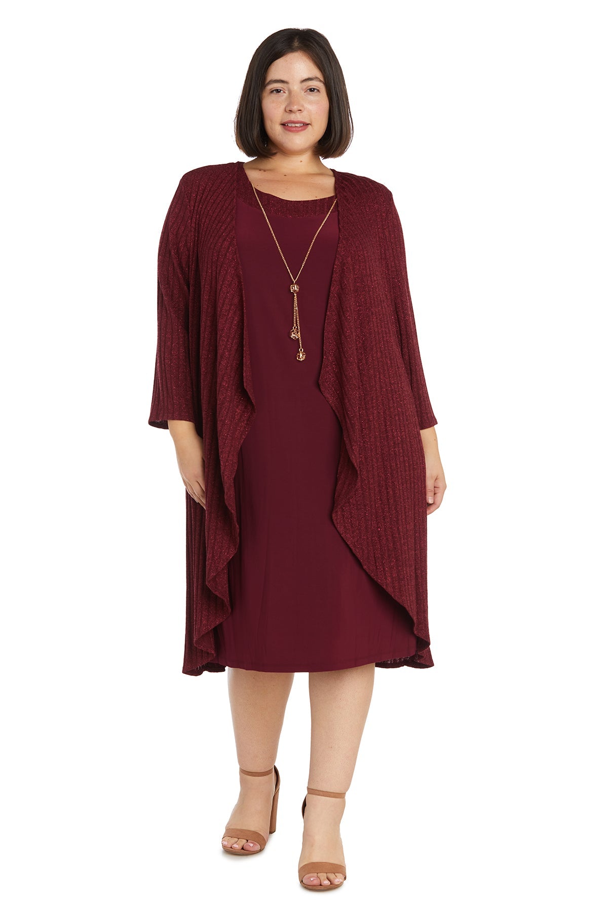 Mother of the Brie Dresses Short Plus Size Jacket Dress Wine