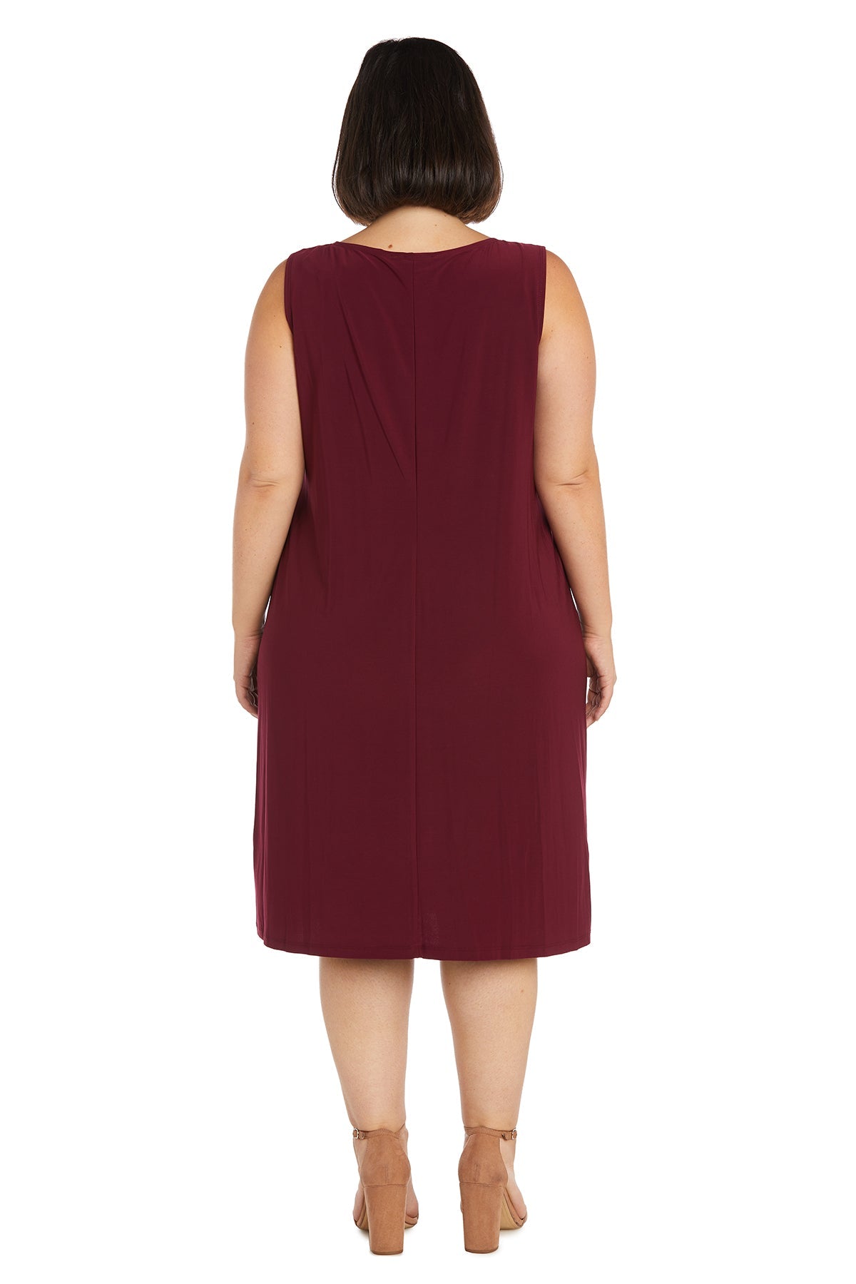 Mother of the Brie Dresses Short Plus Size Jacket Dress Wine