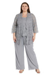 Pant Suit Plus Size Three Piece Pant Set Silver