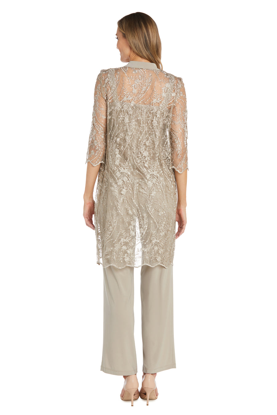 Pant Suit Sequins Pant Set Champagne