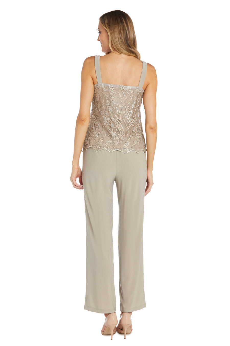 Pant Suit Sequins Pant Set Champagne