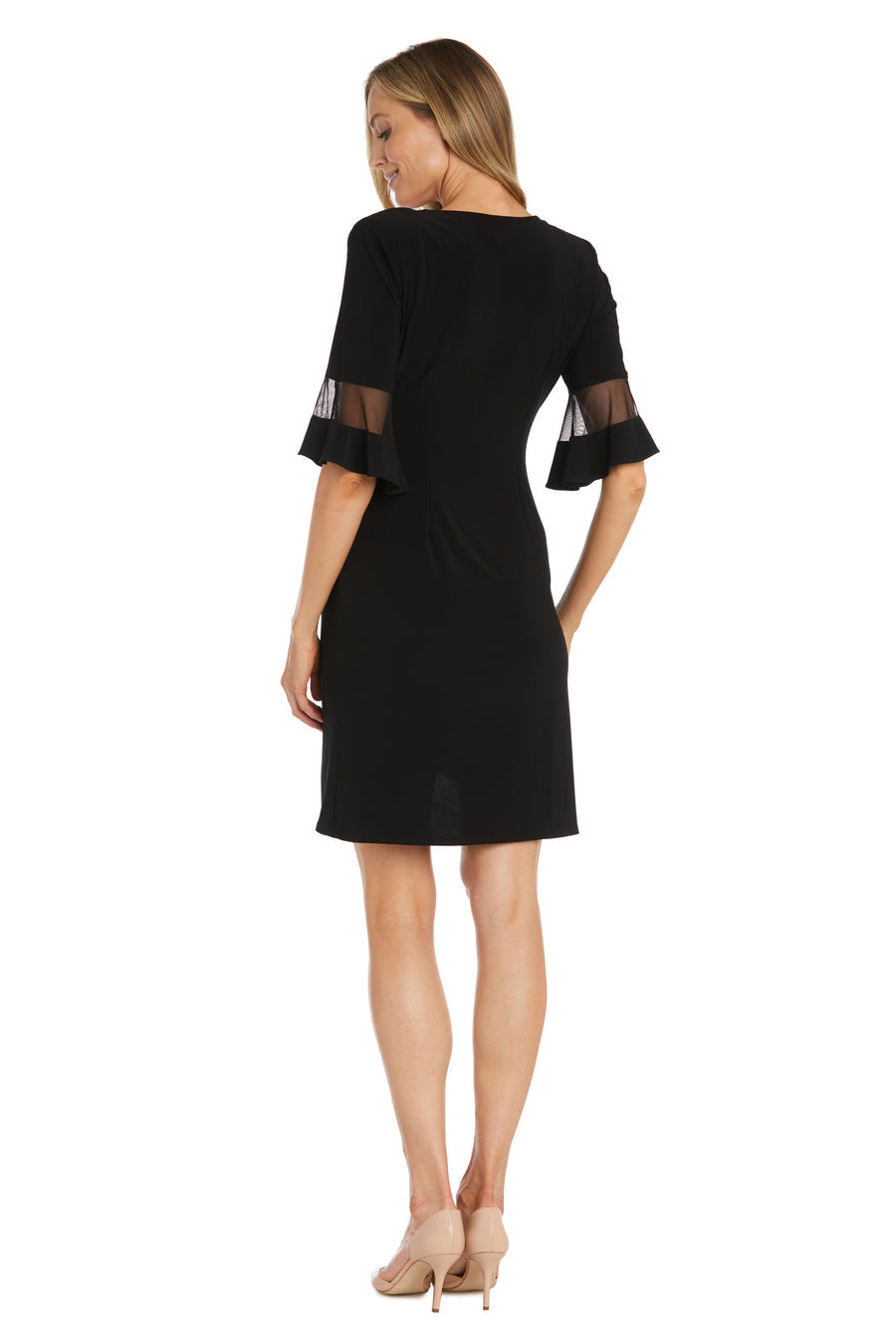 Cocktail Dresses Flare Sleeve Short Cocktail Dress Black