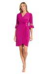 Cocktail Dresses Flare Sleeve Short Cocktail Dress Magenta