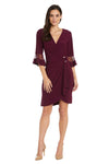 Cocktail Dresses Flare Sleeve Short Cocktail Dress Merlot