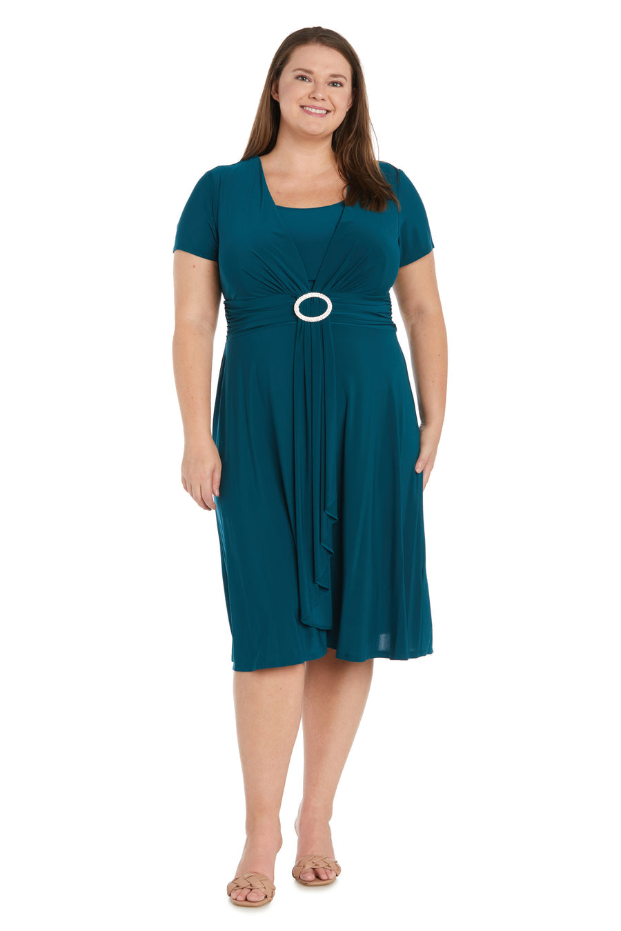 Cocktail Dresses Plus Size Short Dress Emerald