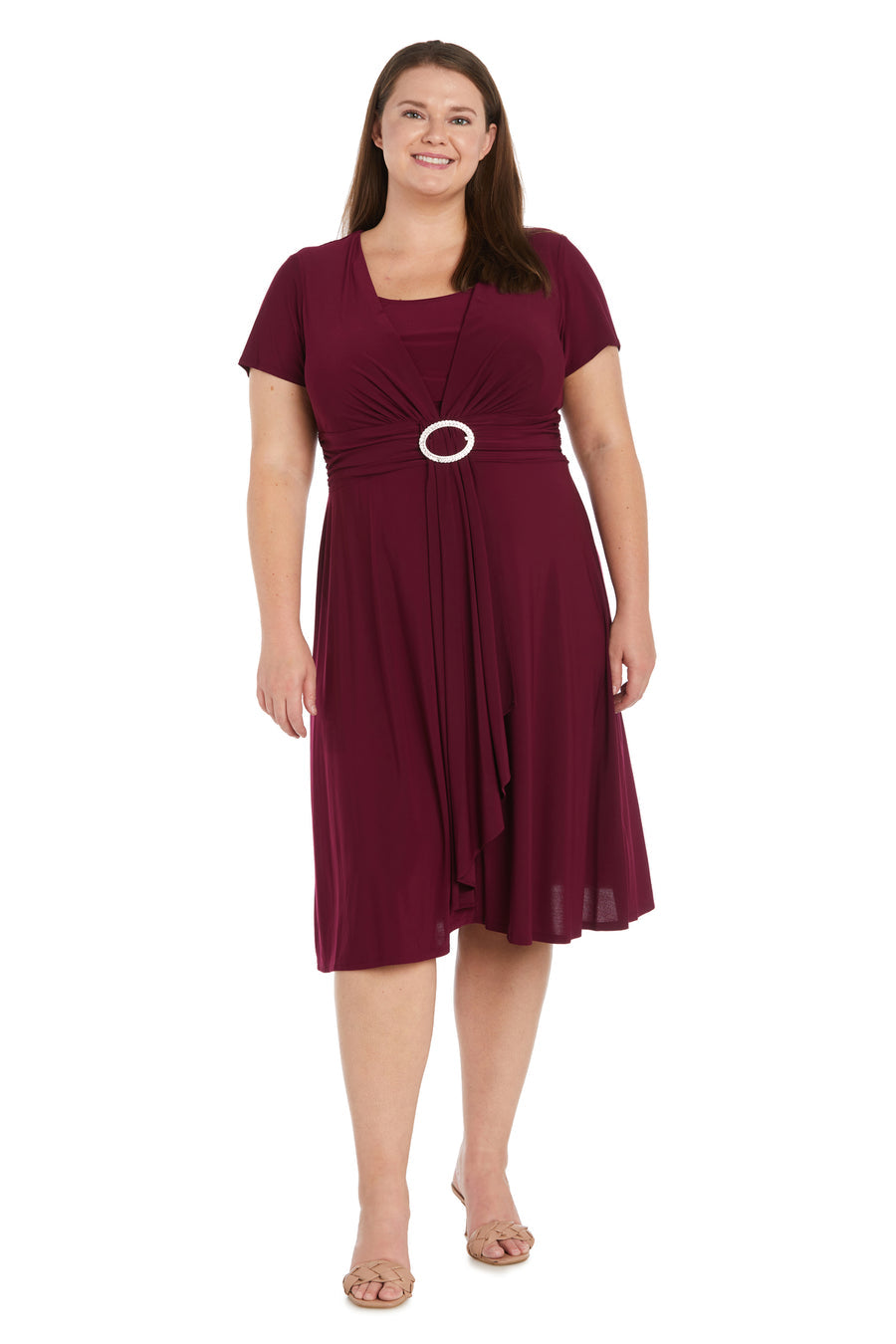 Cocktail Dresses Plus Size Short Dress Merlot