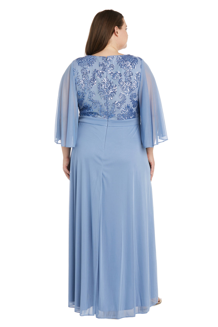 Plus Size Dresses Long Formal Mother of the Bride Plus Size Dress Blue Stone