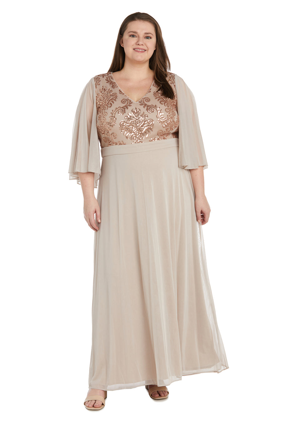 Plus Size Dresses Long Formal Mother of the Bride Plus Size Dress Champagne