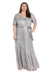 Mother of the Bride Dresses Plus Size Formal Dress Silver