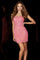 Cocktail Dresses Sequins Fitted Mini Cocktail Dress Hot Pink