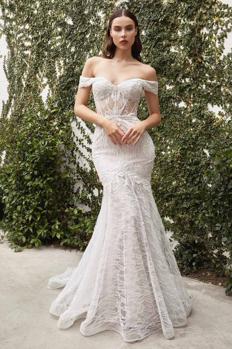 Andrea & Leo A0666W Long Formal Off Shoulder Wedding Dress