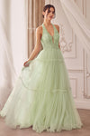 Prom Dresses Long Halter A-Line Prom Dress Greenery