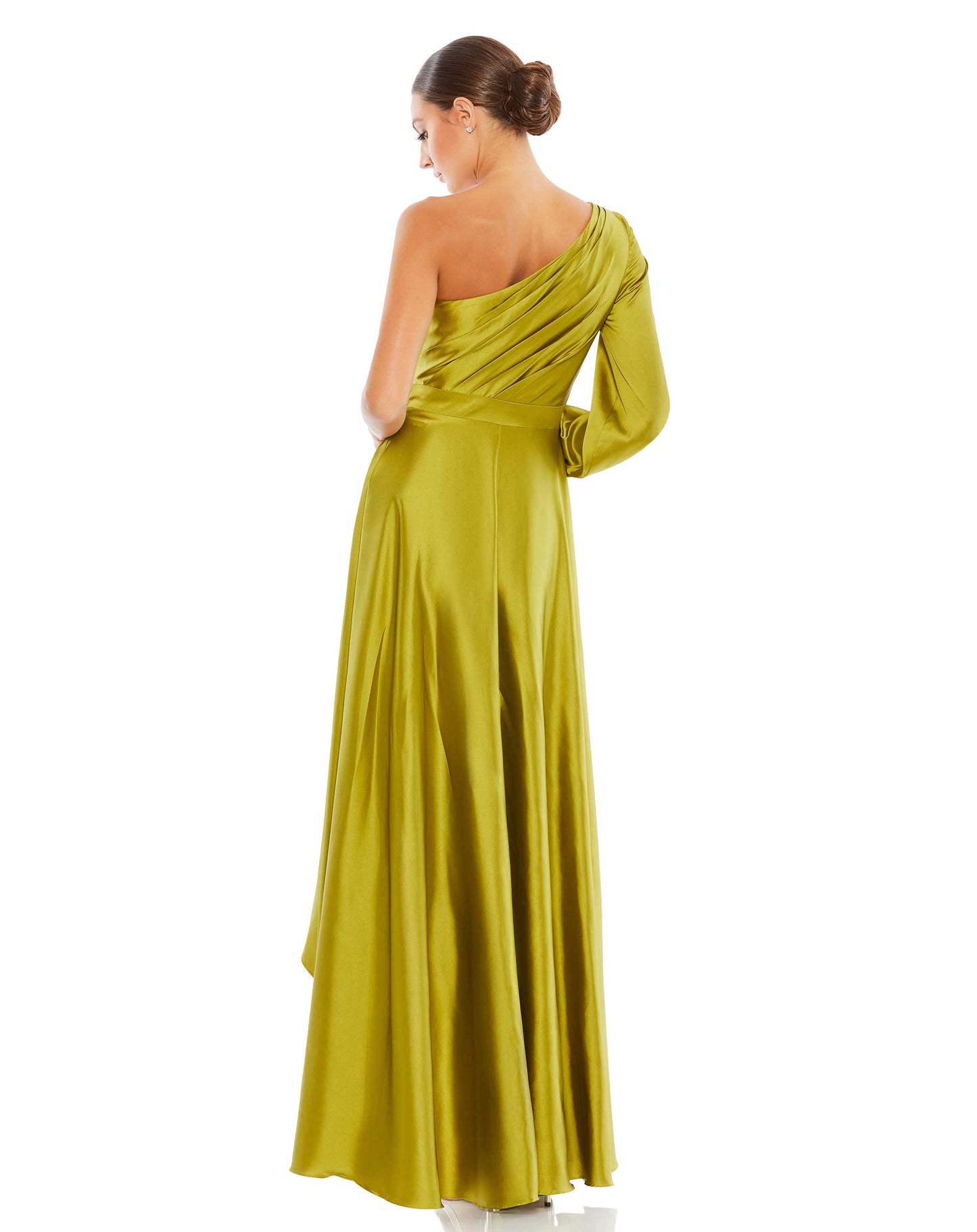 Formal Dresses High Low Flowy Formal Long Prom  Gown Chartreuse