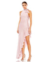 Formal Dresses Long Formal Ruffled Asymmetrical Gown Rose