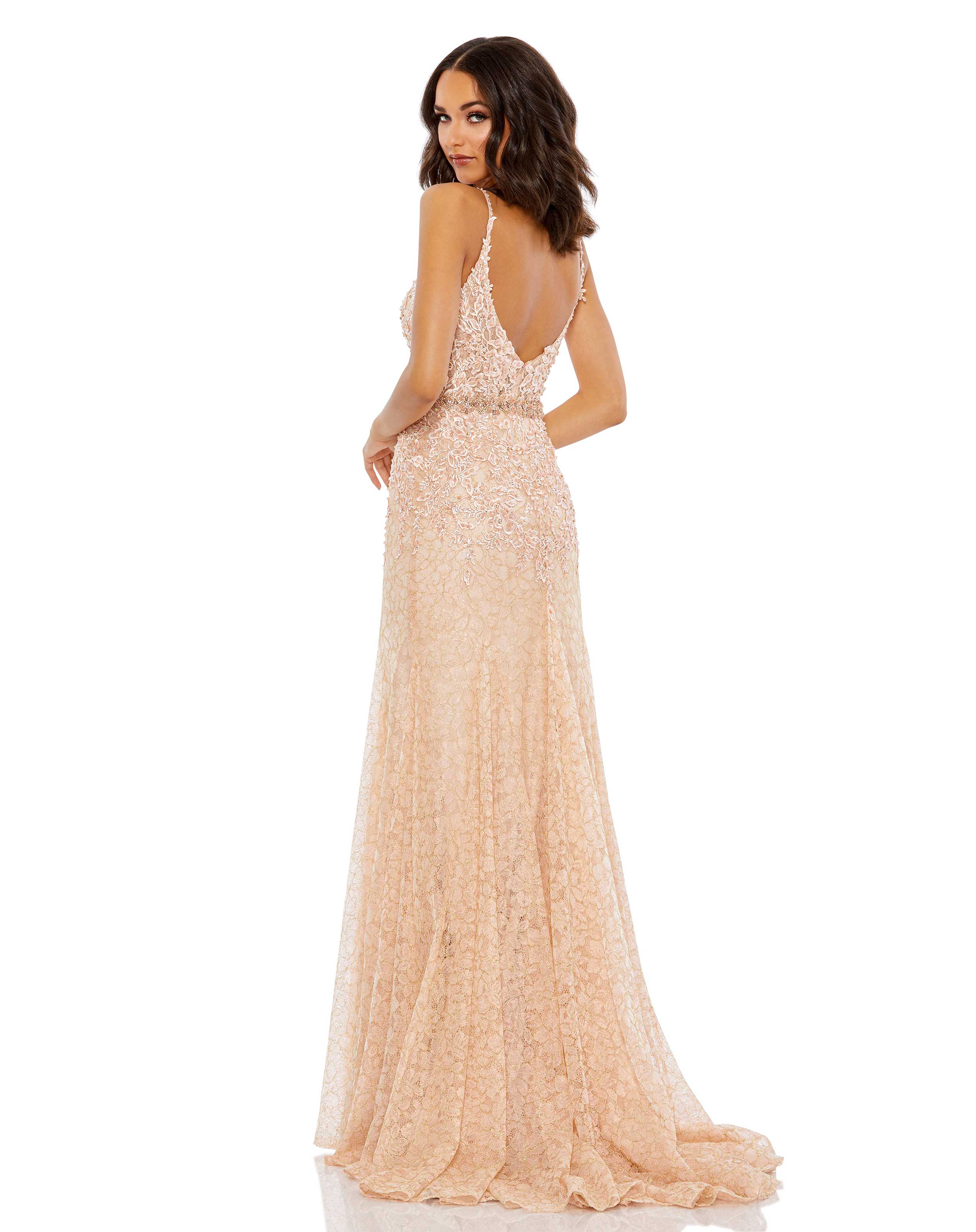 Formal Dresses Formal Long Sweep Train Gown Blush