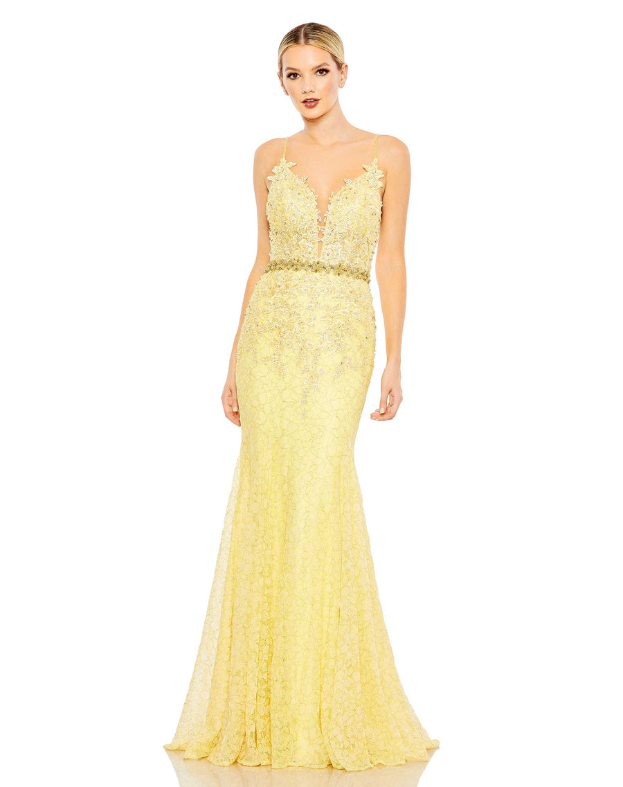 Formal Dresses Formal Long Sweep Train Gown Lemon