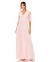 Formal Dresses Long Ruffle Tiered A Line Formal Gown Rose