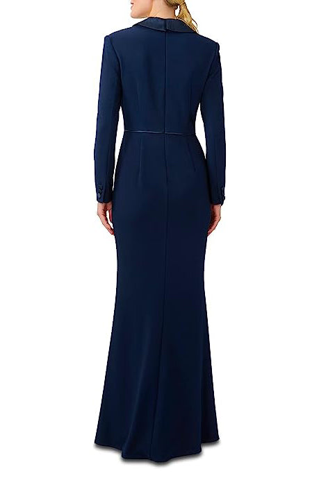 Formal Dresses Fitted Long Slit Formal Dress MIDNIGHT