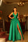 Prom Dresses Long Belt A Line Formal Prom Dress Emerald