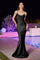 Prom Dresses Fitted Long Evening Gown Black