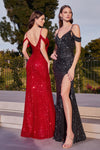 Prom Dresses Long Off Shoulder Evening Gown Red