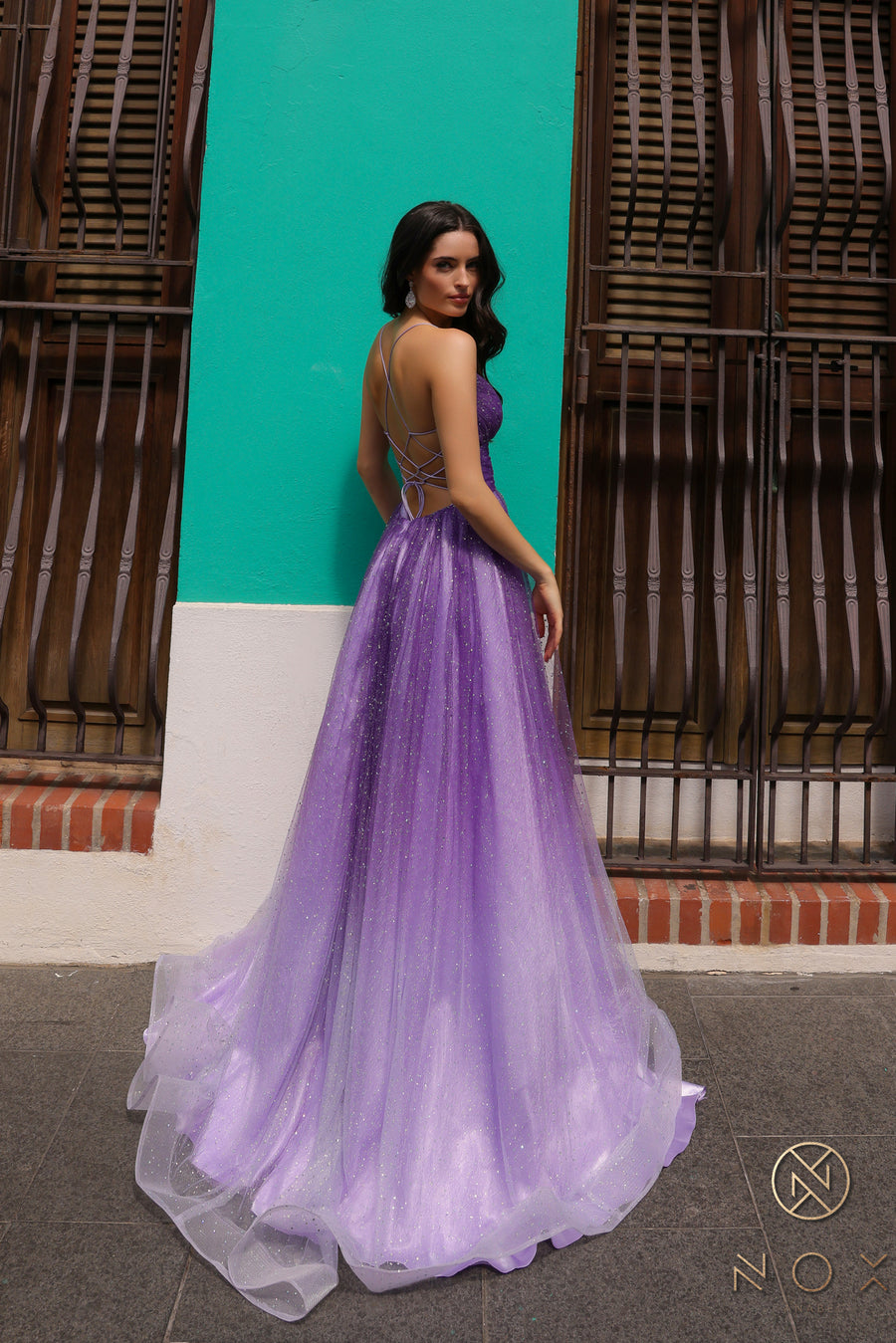 Prom Dresses Long Formal Glitter Prom Dress Purple Ombre