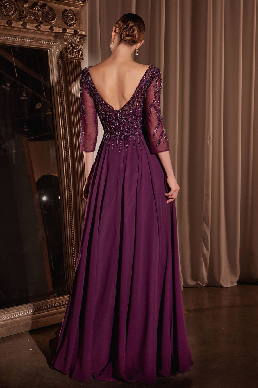 Long Formal Dress Prom Eggplant
