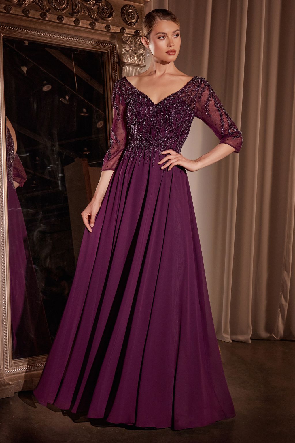 Long Formal Dress Prom Eggplant