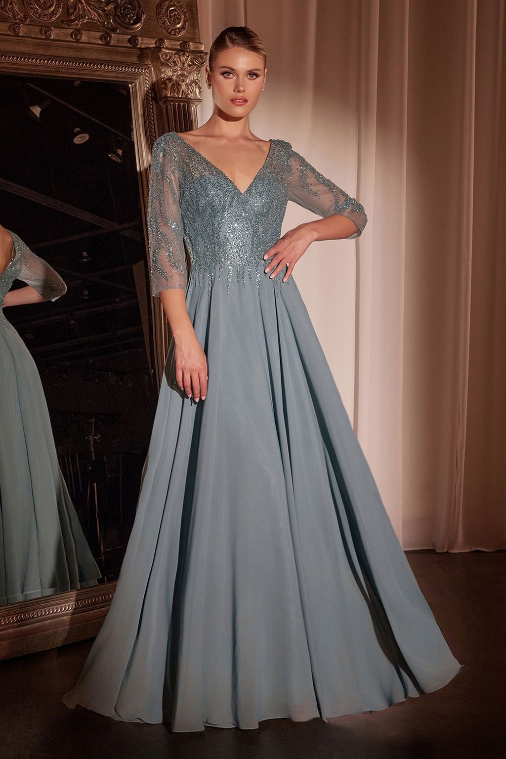 Long Formal Dress Prom Sea Mist