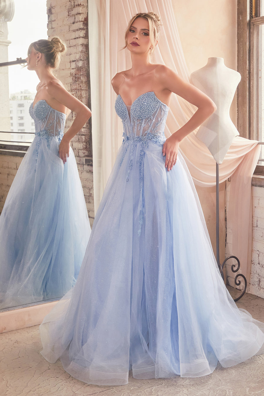 Prom Dresses Long Formal Prom Ball Gown Lt Blue