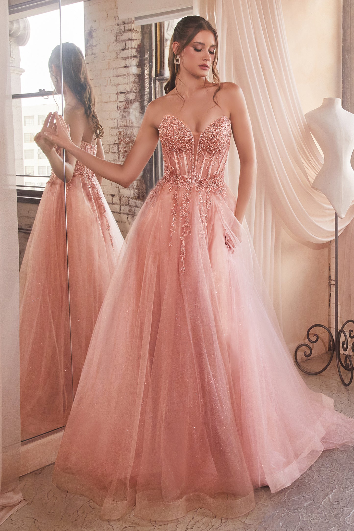 Prom Dresses  Long Formal Prom Ball Gown Rose Gold