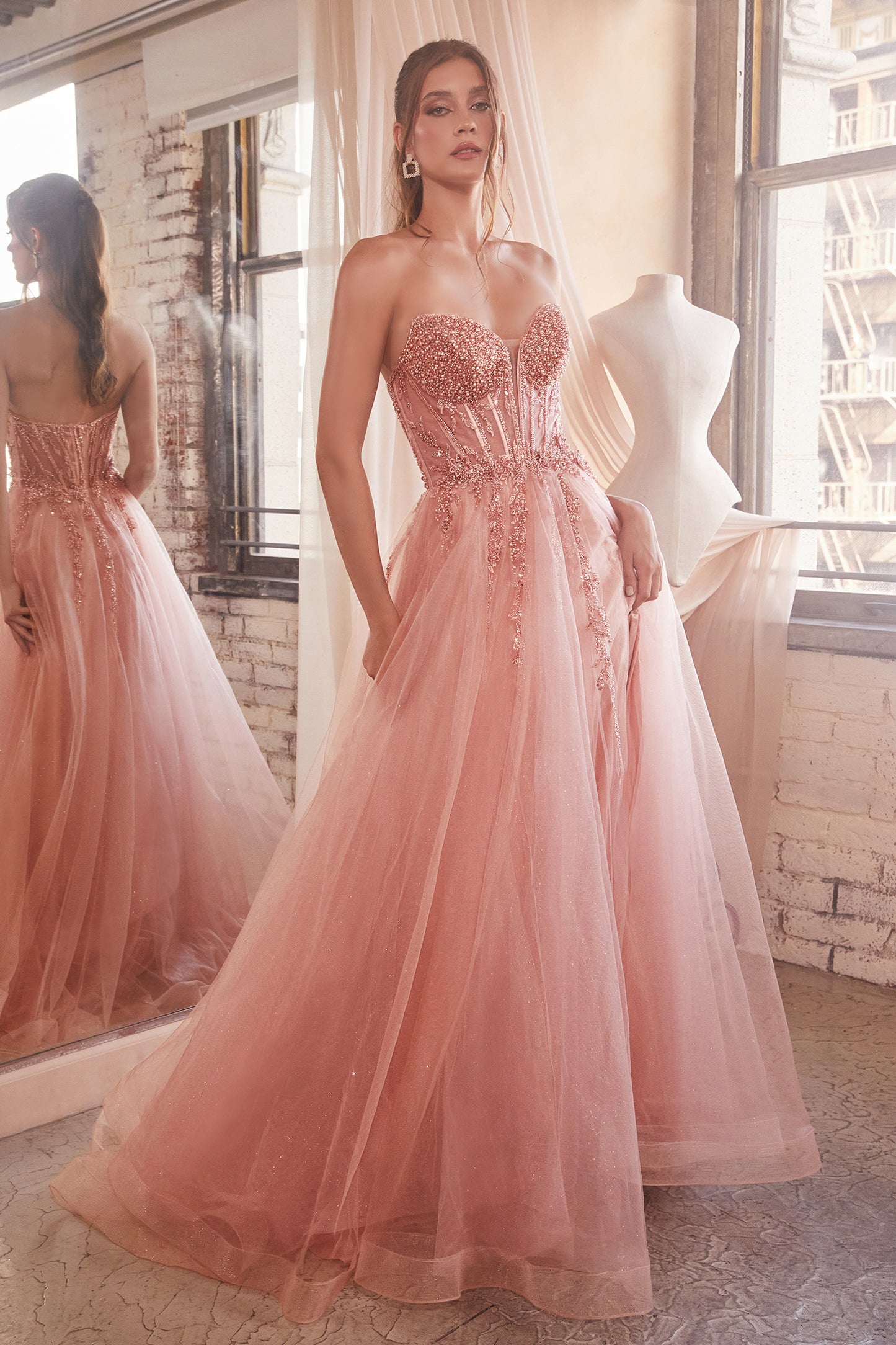 Prom Dresses  Long Formal Prom Ball Gown Rose Gold