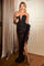 Cinderella Divine CD229 Strapless Sequins Long Formal Prom Dress