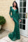 Cinderella Divine CD989 Long Glitter Prom Dress Emerald