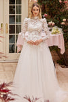 Wedding Dresses Long Sleeve Wedding Gown Off White