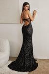 Prom Dresses Sparkling Long Evening Gown Black