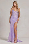 Nox Anabel D1157 Long Spaghetti Strap Sequins Gown