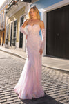 Prom Dresses Glittered Long Prom Gown Baby Pink