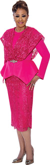 Plus Size Dresses Peplum Mother of the Bride Plus Size Dress Hot Pink