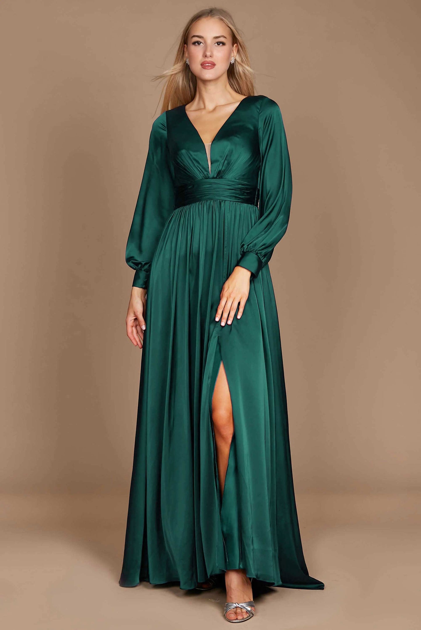 Formal Dresses Long Sleeve Formal Evening Party Dress Emerald