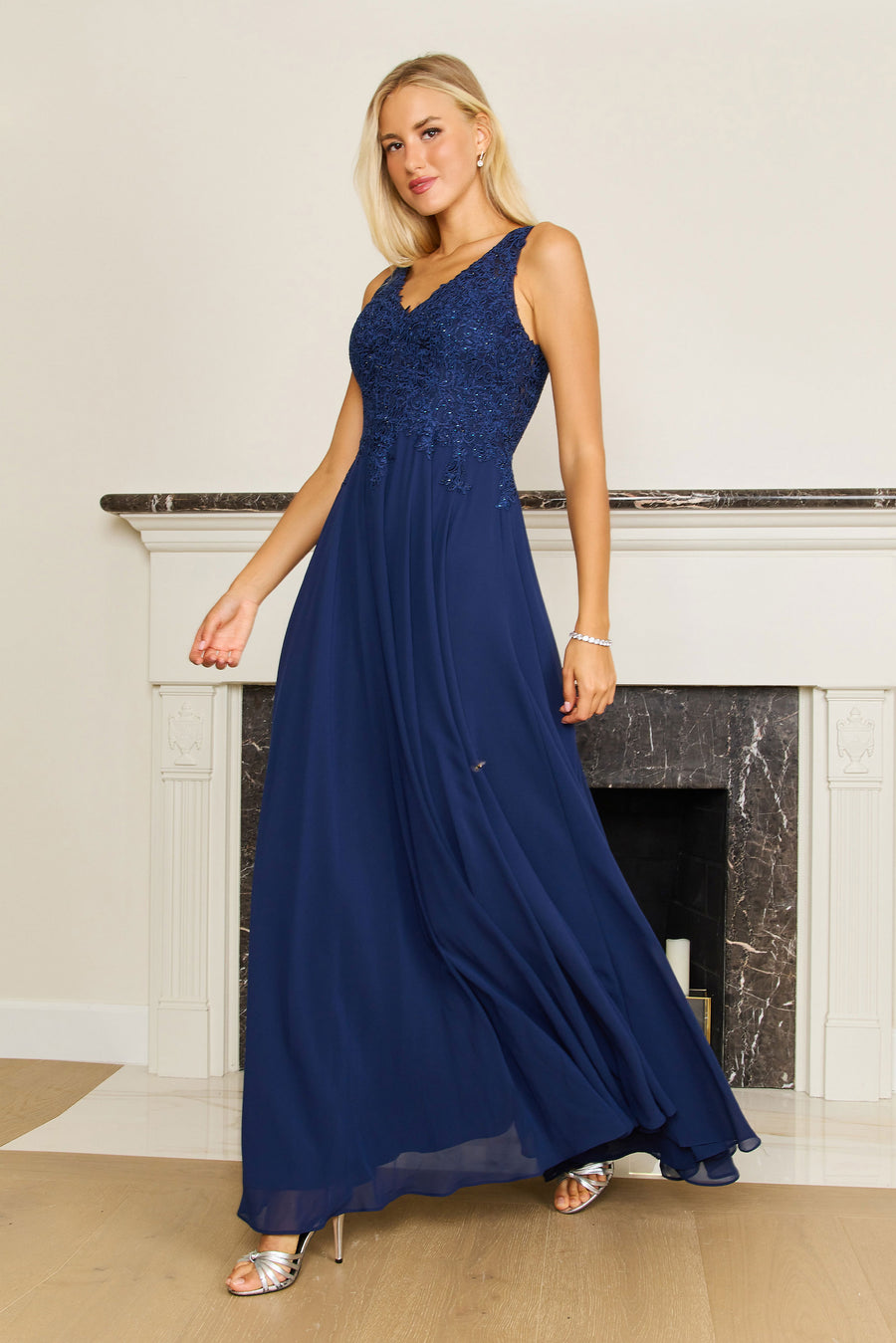 Formal Dresses Long Formal Dress Plus Size Evening Gown Navy