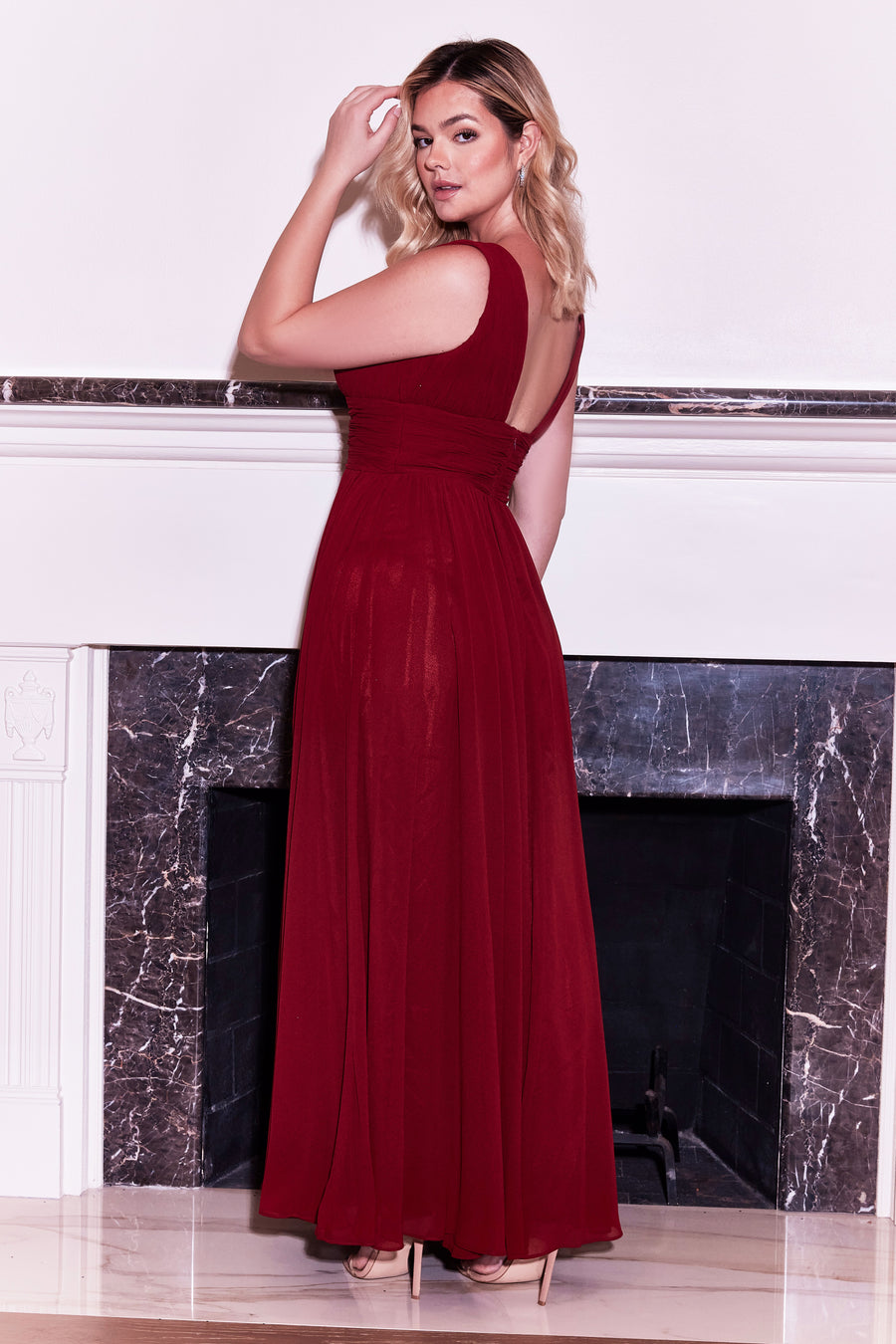 Formal Dresses Long Formal Chiffon Evening Dress Burgundy