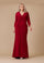 Formal Dresses Long Formal Stretch Evening Long Sleeve Dress Burgundy