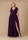 Formal Dresses Short Sleeve Formal Mother of the Bride Dress Plum