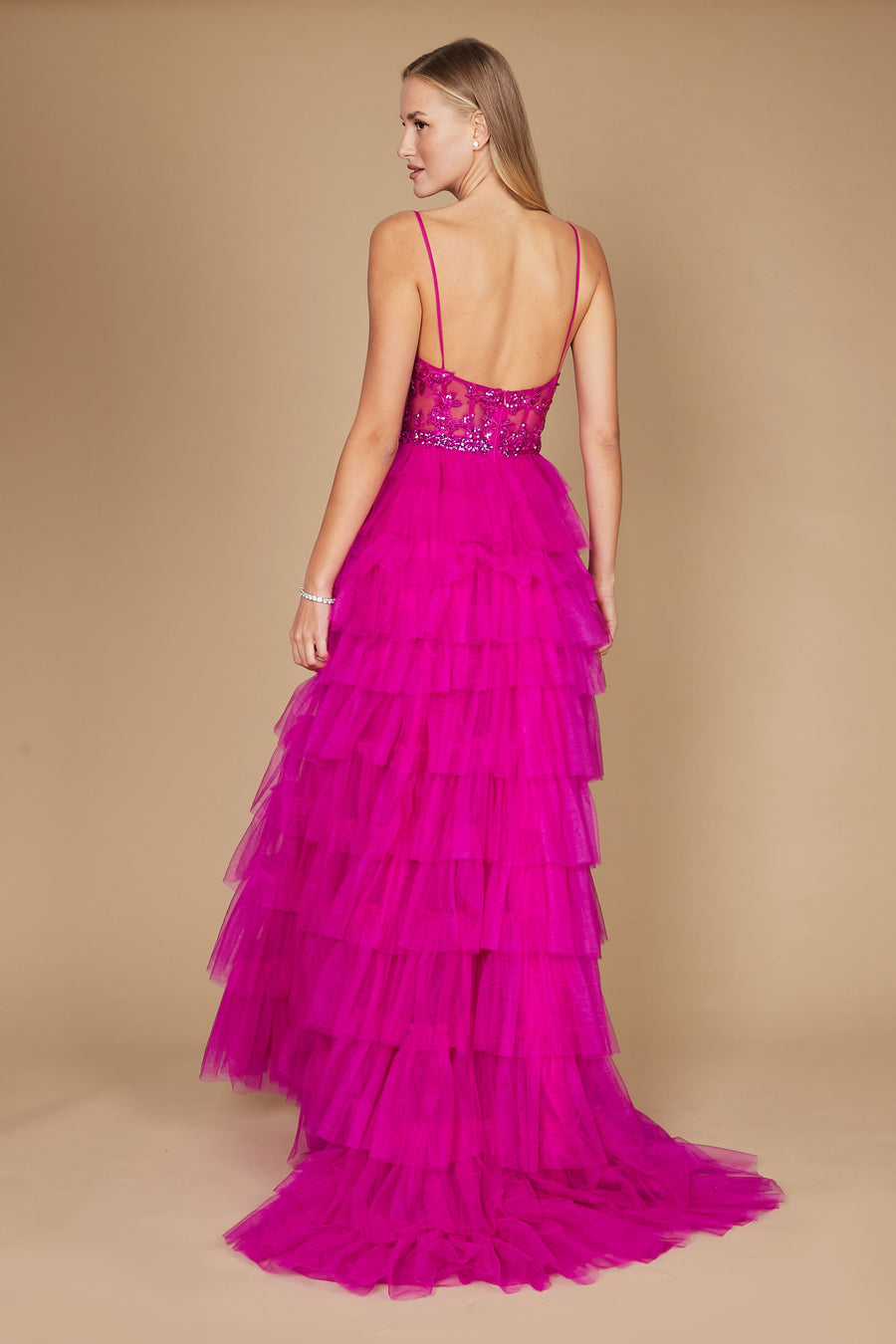 Prom Dresses Long Formal Corset Prom Ball Gown Fuchsia