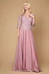 Mother of the Bride Dresses Long Sleeve Formal Mother of the Bride Lace Dress Mauve