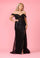 Prom Dresses Fitted Off Shoulder Sequin Prom Formal Dress Black