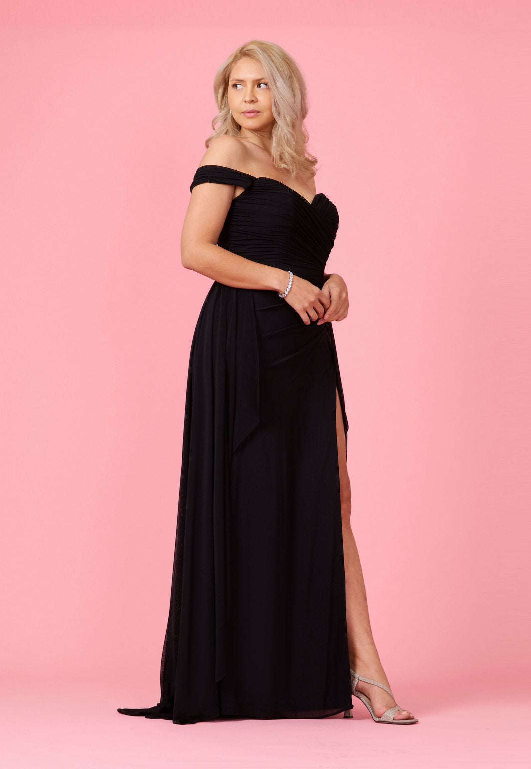 Formal Dresses Off Shoulder Long Formal Evening Dress Black